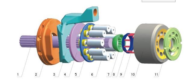 Υδραυλική αντλία Kawasaki που επισκευάζει την εξάρτηση NX 15/NX45/KVC925/KVC930/KVC932